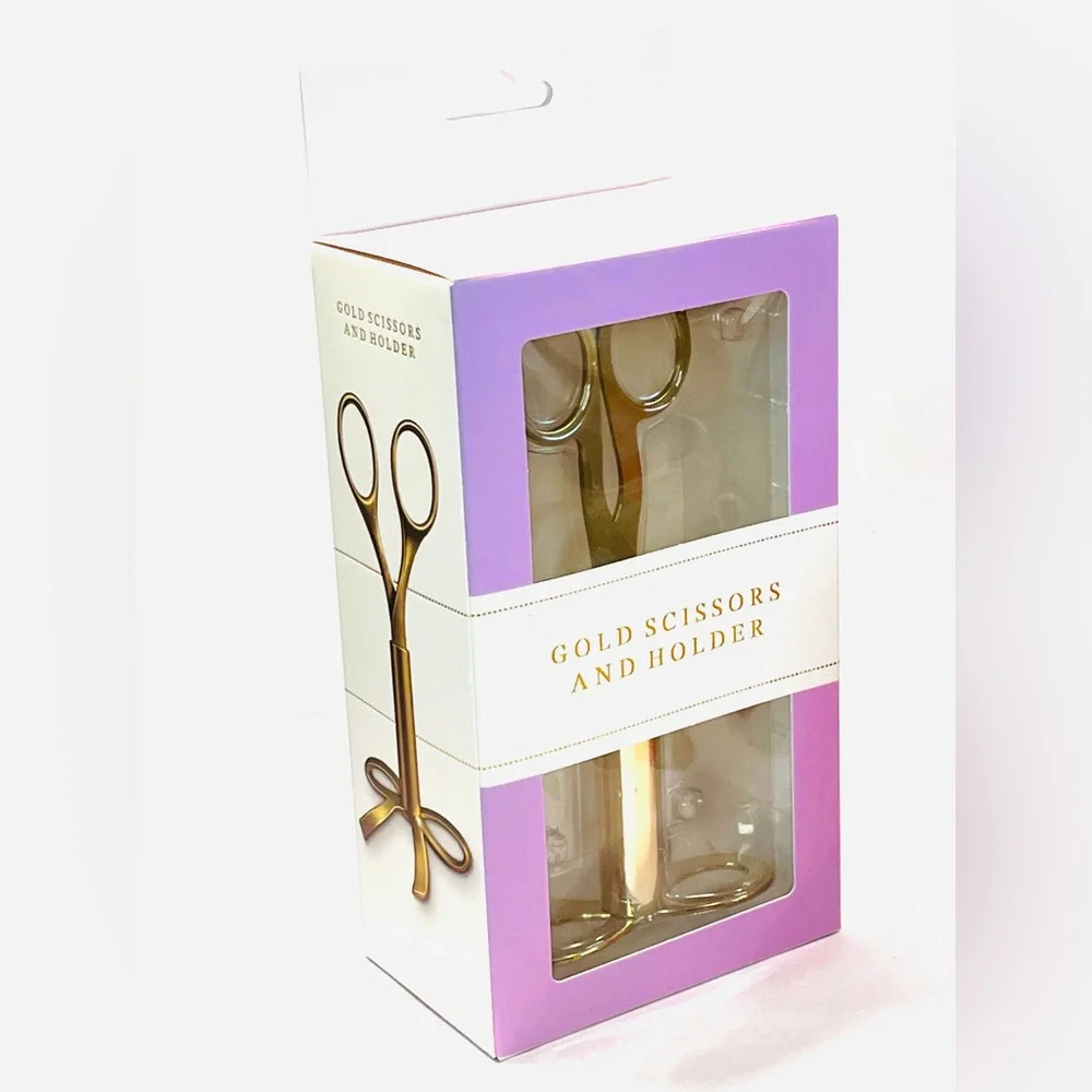 Gold Scissors & Stand Set for Home Office